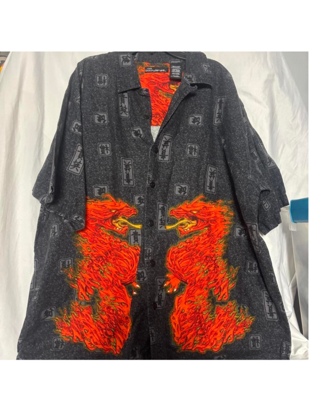 XL Button Up No Boundaries Y2K